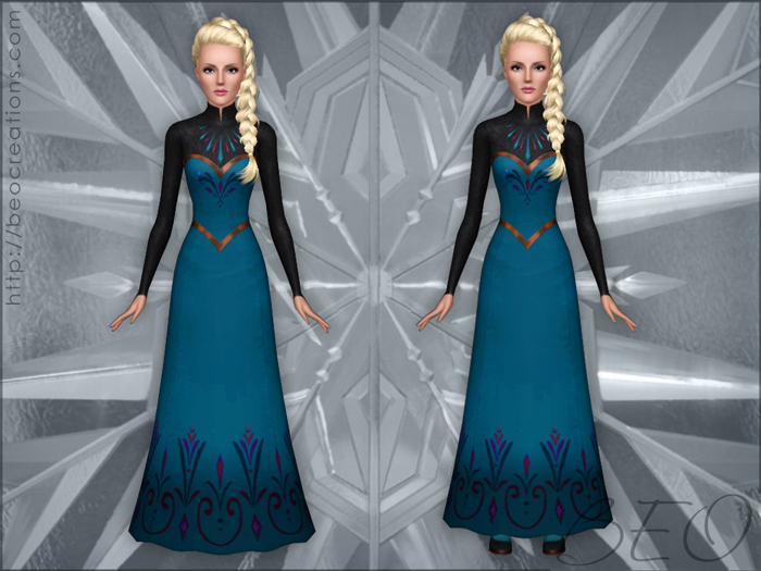 Frozen - Elsa's coronation dress for Sims 3 by BEO (7)